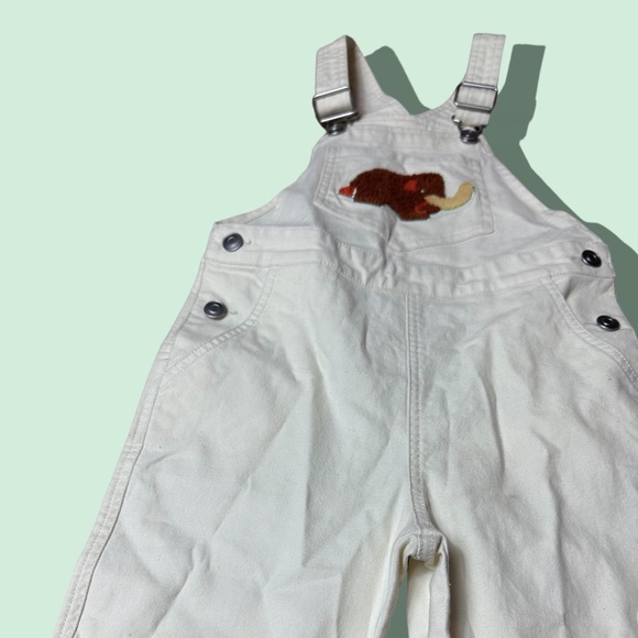 NWOT Christian Robinson For Target Woolly Mammoth Cream Overalls Size 4T Unisex - Picture 4 of 8